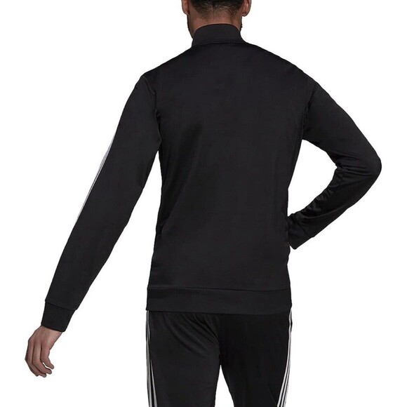 Mens Adidas 3 Stipe Tricot Track Jacket Black Size Medium M New With Tags - Picture 2 of 6